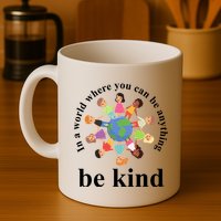 In A World Where You Can Be Anything Be Kind Earth World Kindness Day Mug