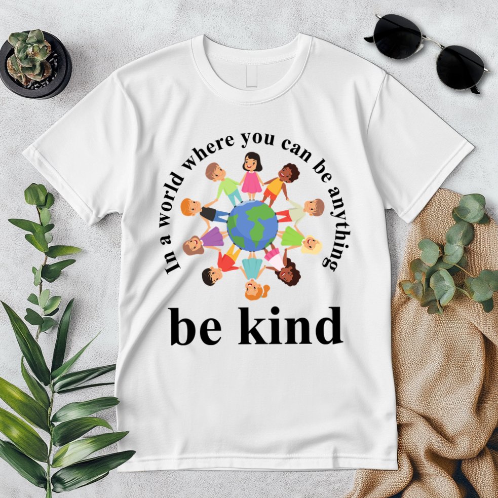 In A World Where You Can Be Anything Be Kind Earth World Kindness Day Premium T-Shirt