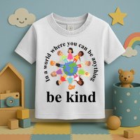 In A World Where You Can Be Anything Be Kind Earth World Kindness Day Toddler T-Shirt