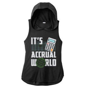 Its Accrual World Funny Accounting Accountant CPA Ladies PosiCharge Tri-Blend Wicking Draft Hoodie Tank