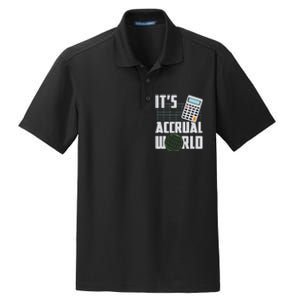 Its Accrual World Funny Accounting Accountant CPA Dry Zone Grid Polo