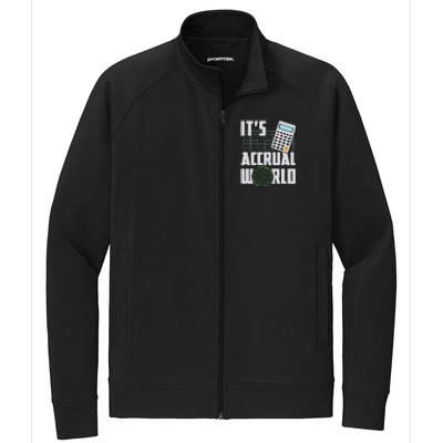 Its Accrual World Funny Accounting Accountant CPA Stretch Full-Zip Cadet Jacket