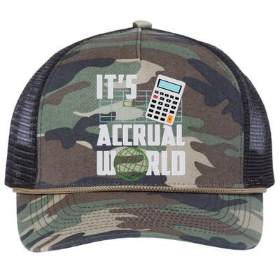 Its Accrual World Funny Accounting Accountant CPA Retro Rope Trucker Hat Cap