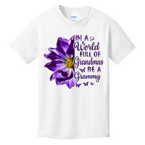 In A World Full Of Grandmas Be A Grammy Floral Mother's Day Kids T-Shirt