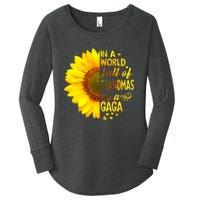 In A World Full Of Grandmas Be Gaga Sunflower Women's Perfect Tri Tunic Long Sleeve Shirt