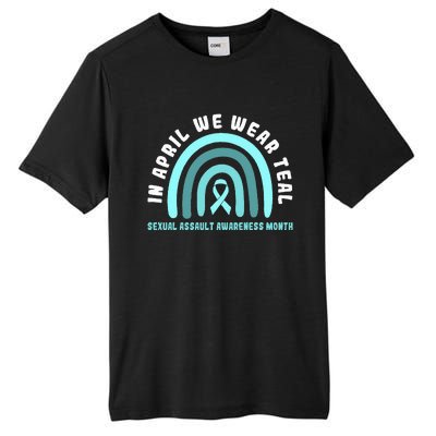 In April We Wear Teal Sexual Assault Awareness Month Tall Fusion ChromaSoft Performance T-Shirt