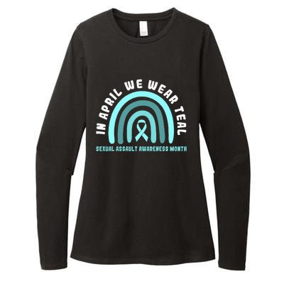 In April We Wear Teal Sexual Assault Awareness Month Womens CVC Long Sleeve Shirt