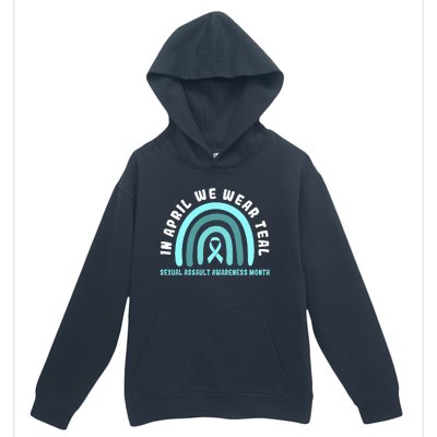 In April We Wear Teal Sexual Assault Awareness Month Urban Pullover Hoodie