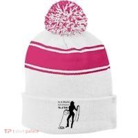 In A World Full Of Karens Be A Beth Design Cool Stripe Pom Pom Beanie