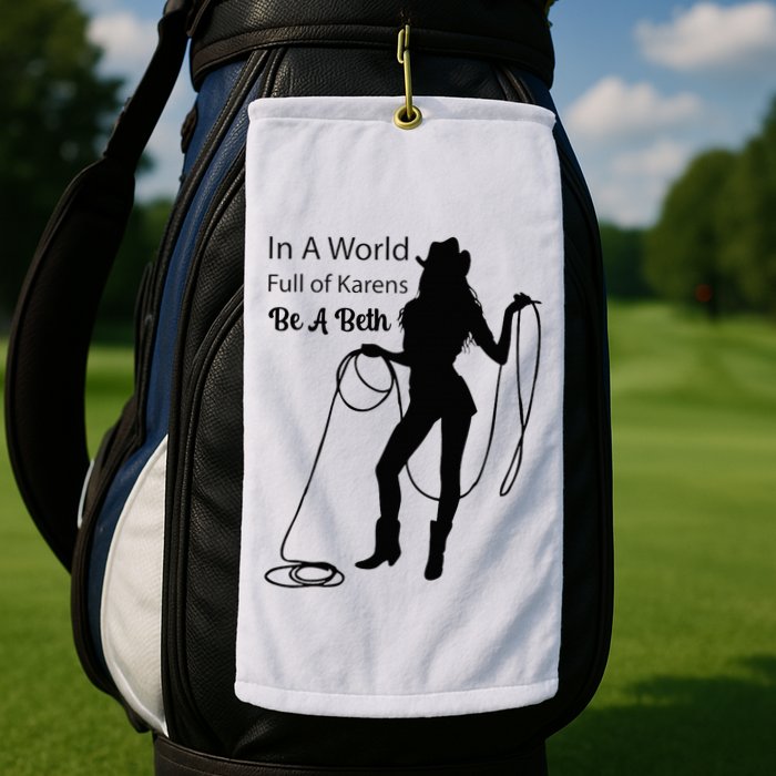 In A World Full Of Karens Be A Beth Design Cool Golf Towel