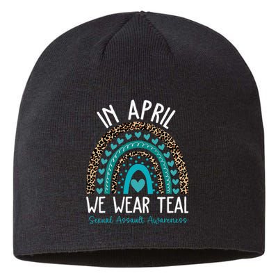 In April We Wear Teal Sexual Assault Awareness Month Sustainable Beanie