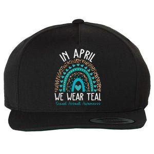 In April We Wear Teal Sexual Assault Awareness Month Wool Snapback Cap