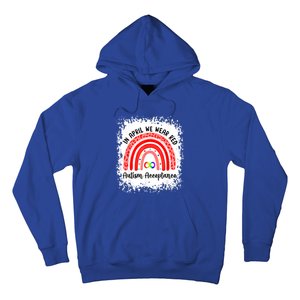 In April We Wear Red Instead Autism People Acceptance Meaningful Gift Hoodie