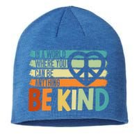 In A World Where You Can Be Anything Be Kind Kindness Gift Sustainable Beanie