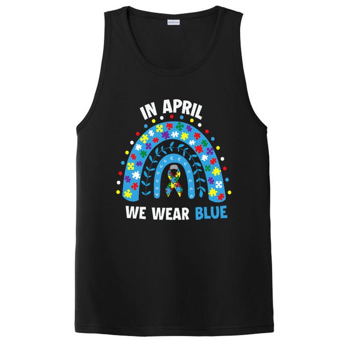 In April We Wear Blue Rainbow PosiCharge Competitor Tank