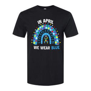 In April We Wear Blue Rainbow Softstyle CVC T-Shirt