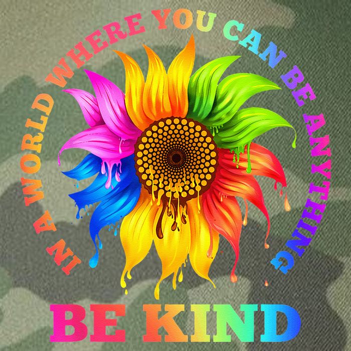 In A World Where You Can Be Anything BE KIND LGBT Rainbow Legacy Tie Dye Trucker Hat