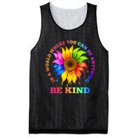 In A World Where You Can Be Anything BE KIND LGBT Rainbow Mesh Reversible Basketball Jersey Tank