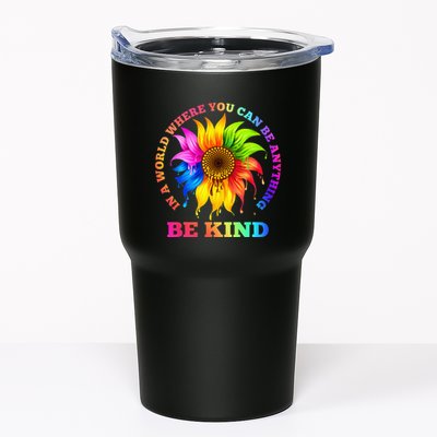 In A World Where You Can Be Anything BE KIND LGBT Rainbow Tumbler