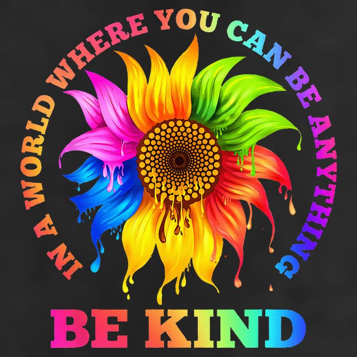 In A World Where You Can Be Anything BE KIND LGBT Rainbow Microfiber Hand Towel