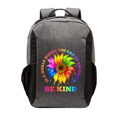 In A World Where You Can Be Anything BE KIND LGBT Rainbow Vector Backpack