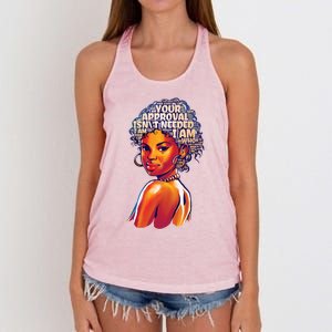 I Am Who I Am Your Approval Is Not Needed Gift Women's Knotted Racerback Tank