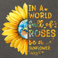In A World Full Of Roses Be A Sunflower Cotton Canvas Backpack