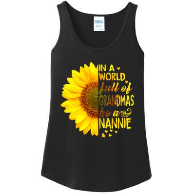 In A World Full Of Grandmas Be Nannie Sunflower Ladies Essential Tank