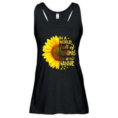 In A World Full Of Grandmas Be Nannie Sunflower Ladies Essential Flowy Tank