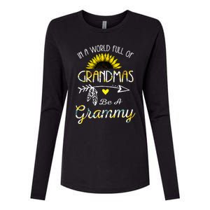 In A World Full Of Grandmas Be A Grammy Grandma Gifts Womens Cotton Relaxed Long Sleeve T-Shirt