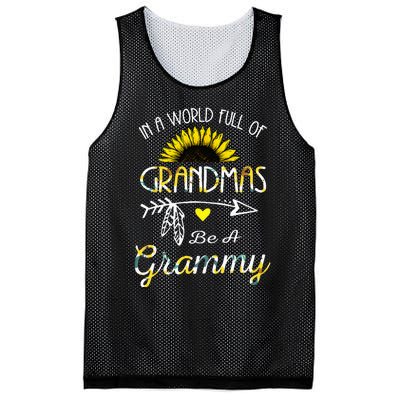 In A World Full Of Grandmas Be A Grammy Grandma Gifts Mesh Reversible Basketball Jersey Tank