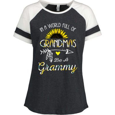 In A World Full Of Grandmas Be A Grammy Grandma Gifts Enza Ladies Jersey Colorblock Tee