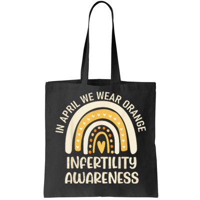 In April We Wear Orange Infertility Awareness Week IVF Tote Bag