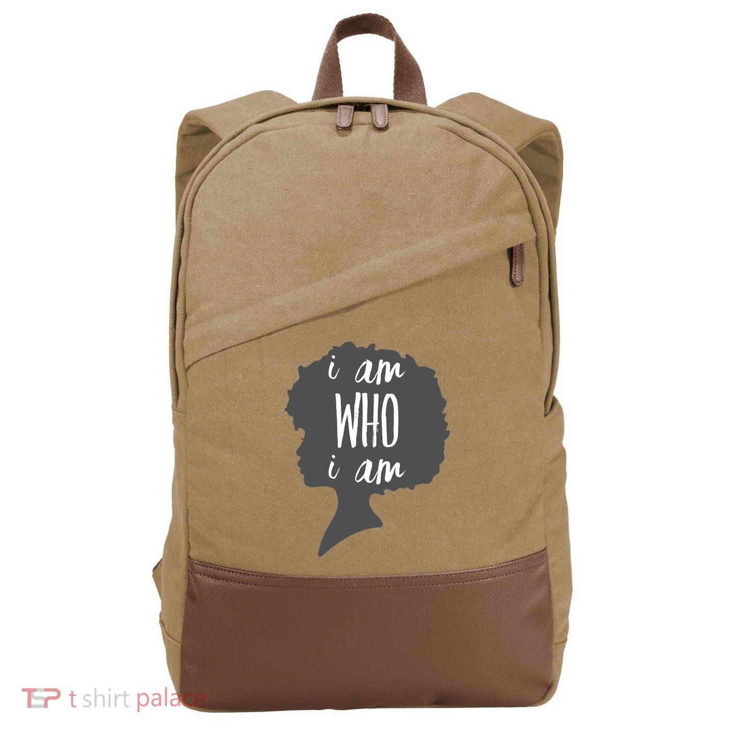 I AM Who I AM Cotton Canvas Backpack