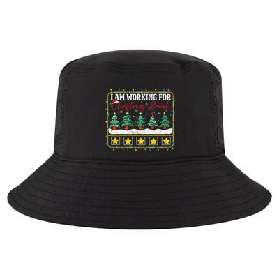 I Am Working For Christmas Break Teacher 5 Stars Cool Comfort Performance Bucket Hat