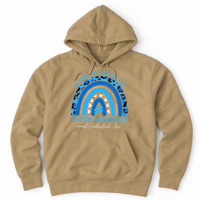 In April We Wear Blue Autism Awareness Cool Rainbow Autism Hoodie