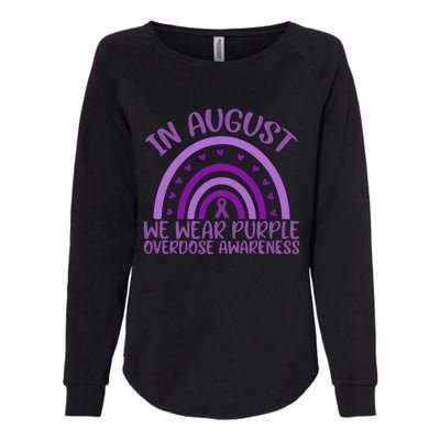 In August We Wear Purple Overdose Awareness Womens California Wash Sweatshirt