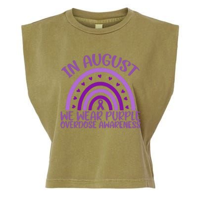 In August We Wear Purple Overdose Awareness Garment-Dyed Women's Muscle Tee