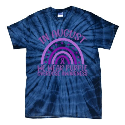 In August We Wear Purple Overdose Awareness Tie-Dye T-Shirt