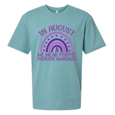 In August We Wear Purple Overdose Awareness Sueded Cloud Jersey T-Shirt