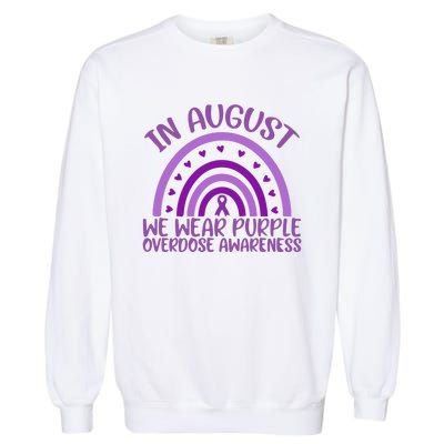 In August We Wear Purple Overdose Awareness Garment-Dyed Sweatshirt