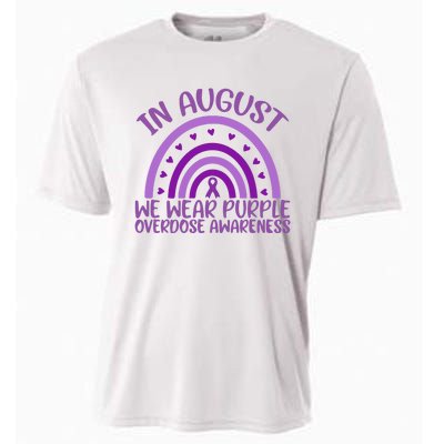 In August We Wear Purple Overdose Awareness Cooling Performance Crew T-Shirt