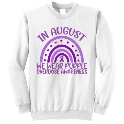 In August We Wear Purple Overdose Awareness Sweatshirt