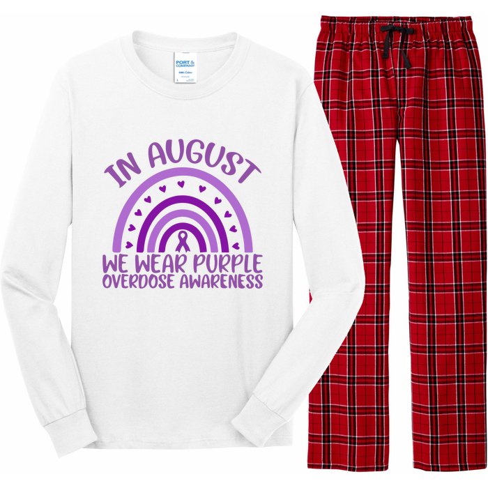 In August We Wear Purple Overdose Awareness Long Sleeve Pajama Set