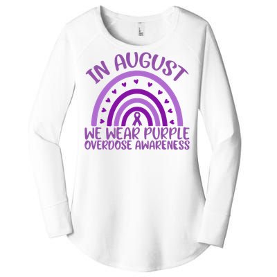 In August We Wear Purple Overdose Awareness Women's Perfect Tri Tunic Long Sleeve Shirt