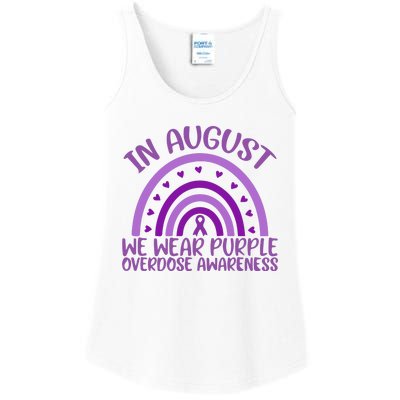 In August We Wear Purple Overdose Awareness Ladies Essential Tank