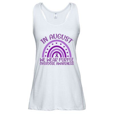 In August We Wear Purple Overdose Awareness Ladies Essential Flowy Tank