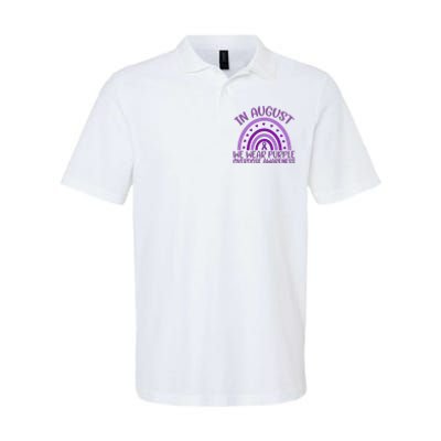 In August We Wear Purple Overdose Awareness Softstyle Adult Sport Polo