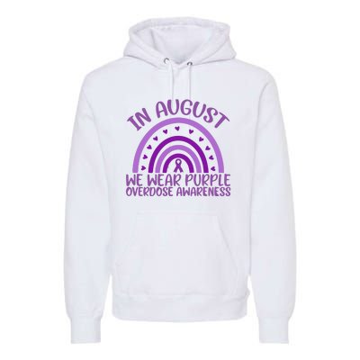 In August We Wear Purple Overdose Awareness Premium Hoodie