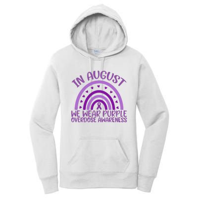 In August We Wear Purple Overdose Awareness Women's Pullover Hoodie